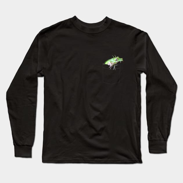 Pocket Dragon 01 Long Sleeve T-Shirt by Andrew Perkins